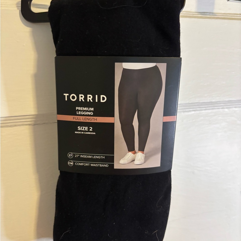 Torrid full length premimum black leggings, NWT